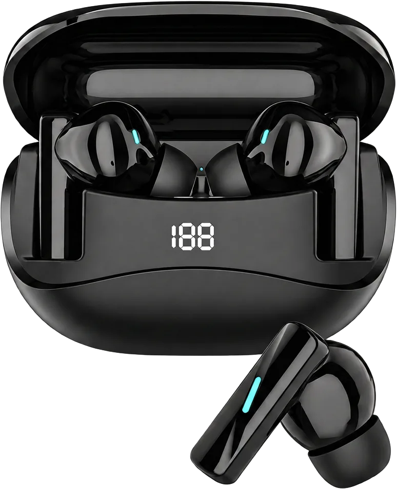 JVS FLOW TWS Mate earbuds white with charging case